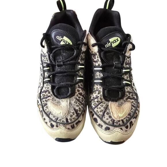 Nike Air Max 98 PRM Animal Print Womens 7.5 Desert Ore Black Sneaker - Picture 4 of 8